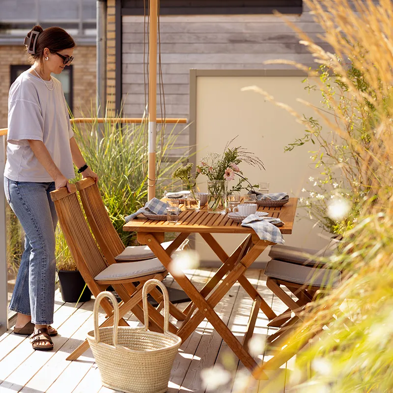 Turin dining chair natural teak