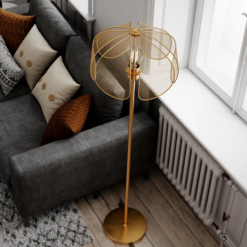 Daisy Floor lamp matt gold