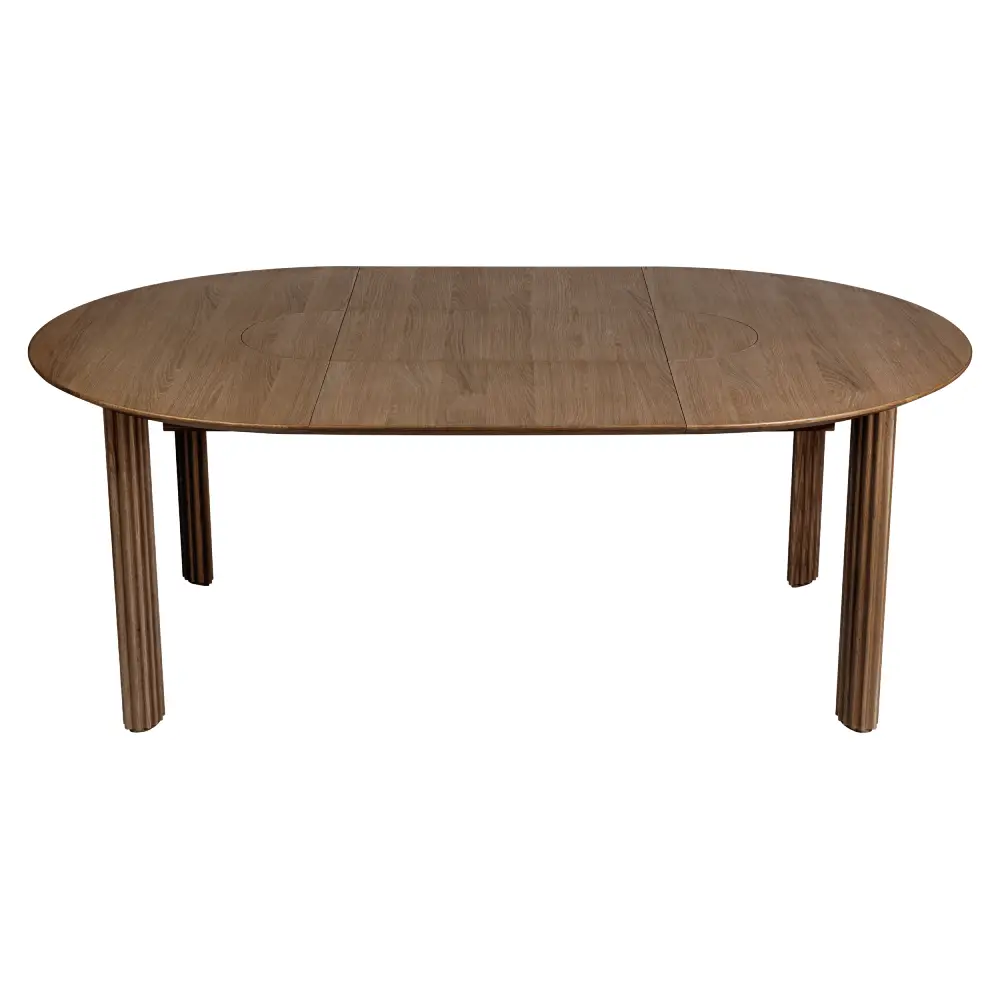 Comfort Circle Dining table with extension 132-202x132 Dark Oak