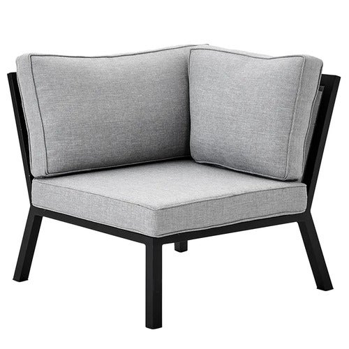 Belfort corner piece including cushions Black / Pearly grey