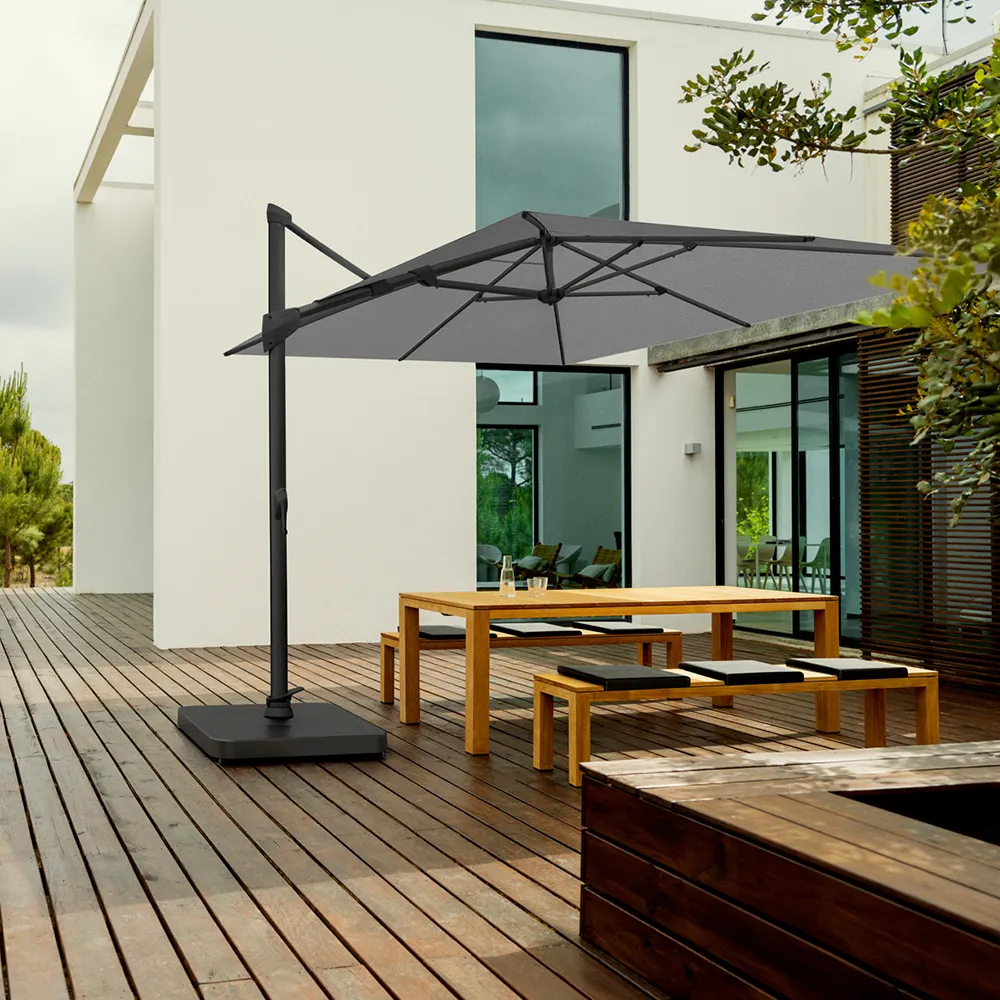 Fortano 300x300 cm parasol antracit Cat.4 408 Black
