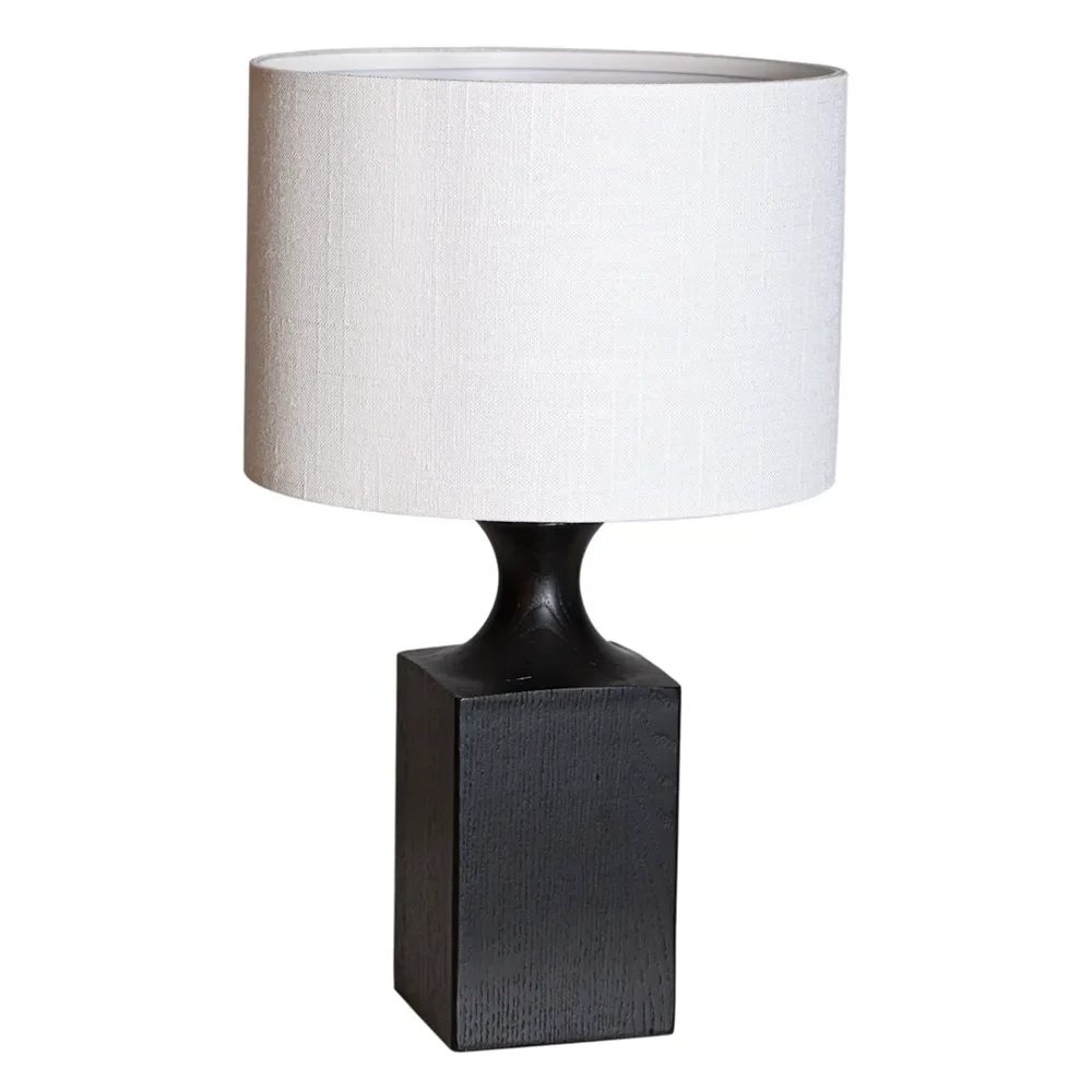 Woody table lamp H: 42cm black/white
