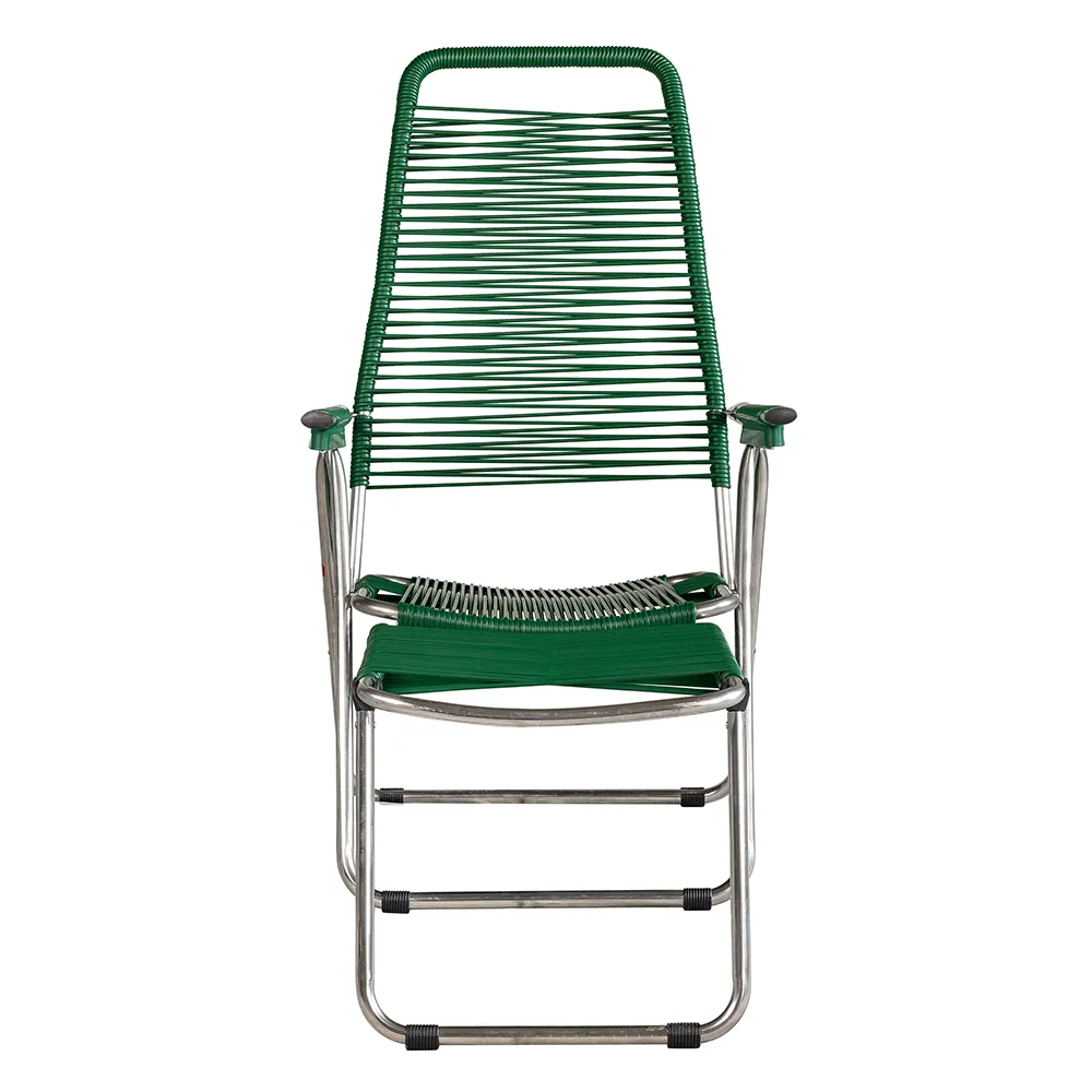 Spaghetti footrest green matt aluminium