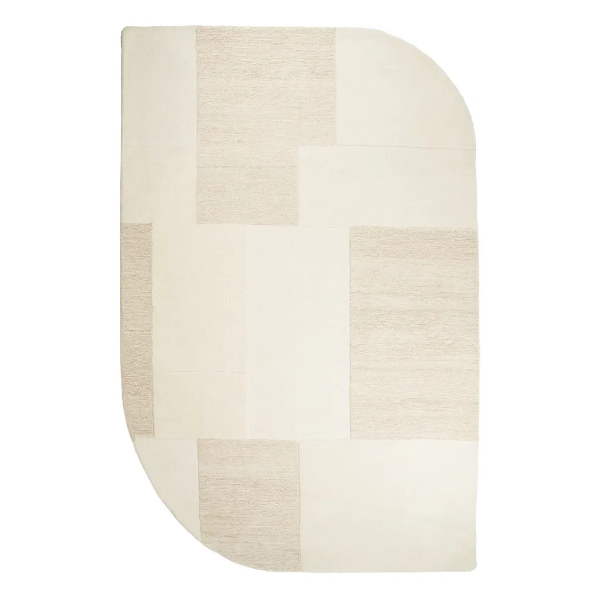 Wool Rug Contour Off-White 290x190 cm