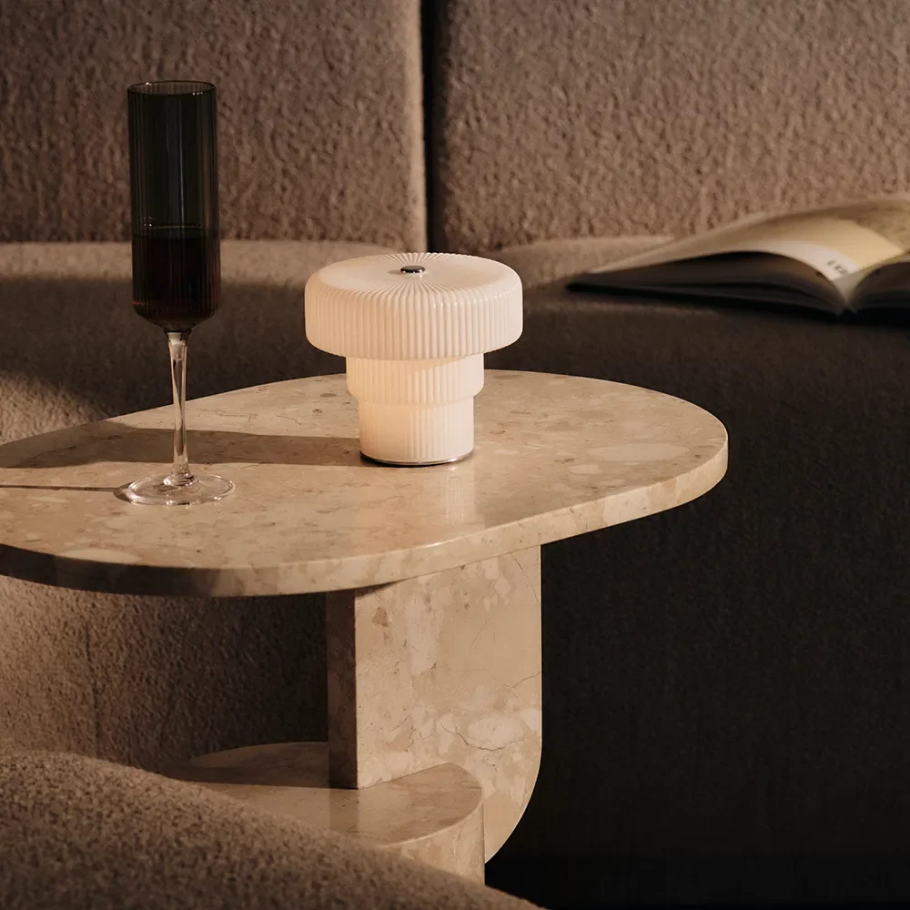 Champagne Glass 2-pack Ripple Smoked Grey