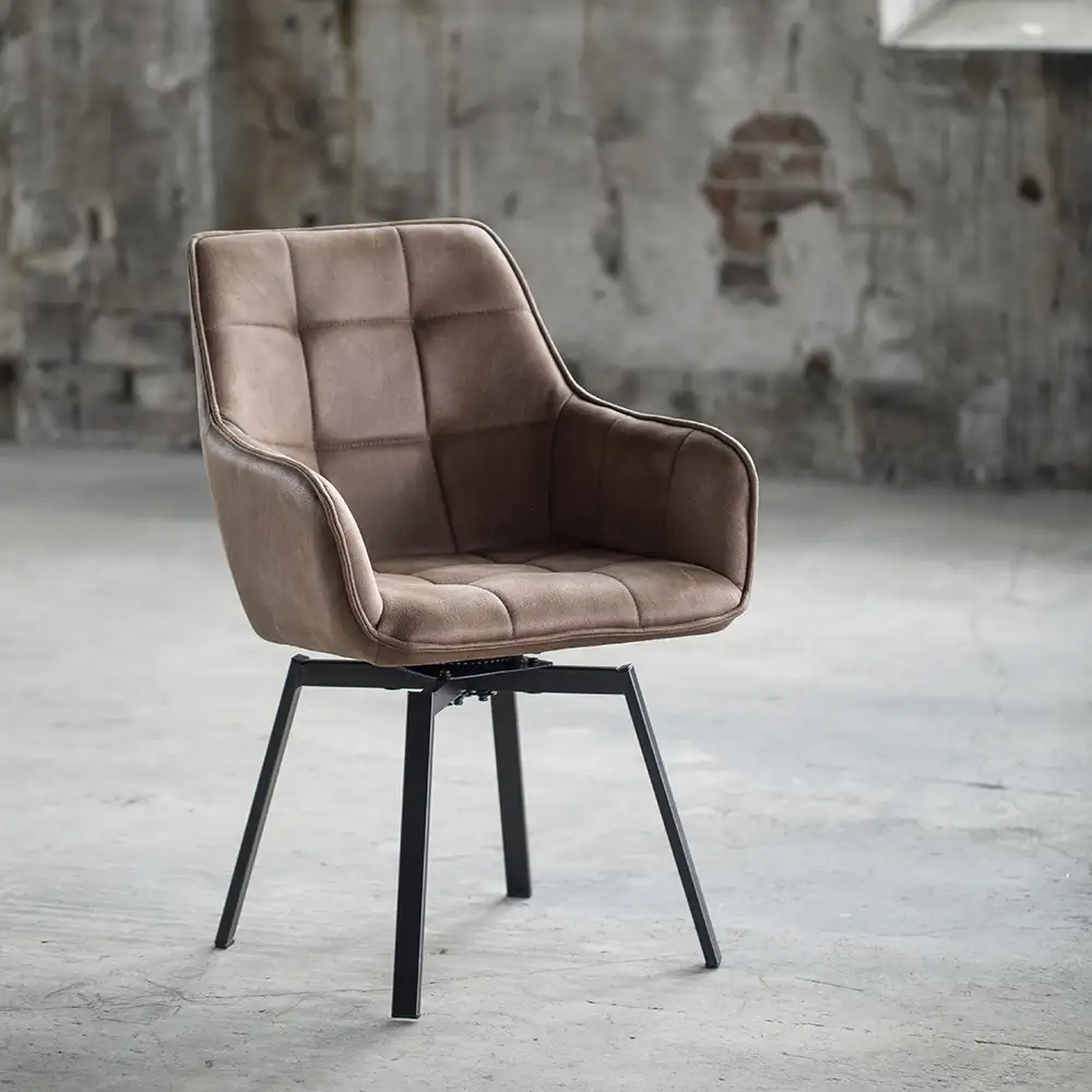 Carro Frame chair with swivel brown 2-pack