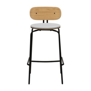 Curious Bar Stool Oak/Black Sterling