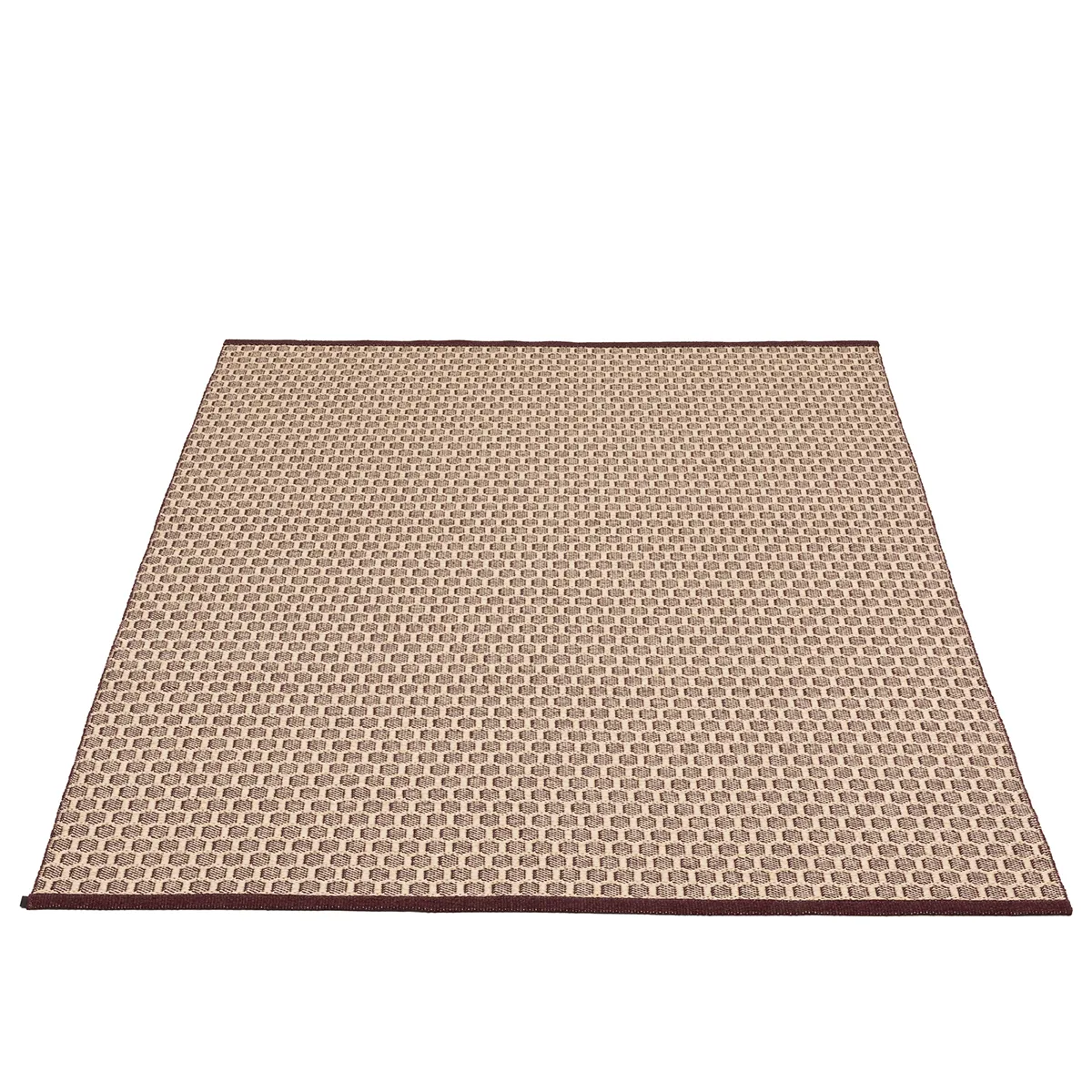 Reversible Plastic Rug MIMI Burgundy/Cream 180x260 cm