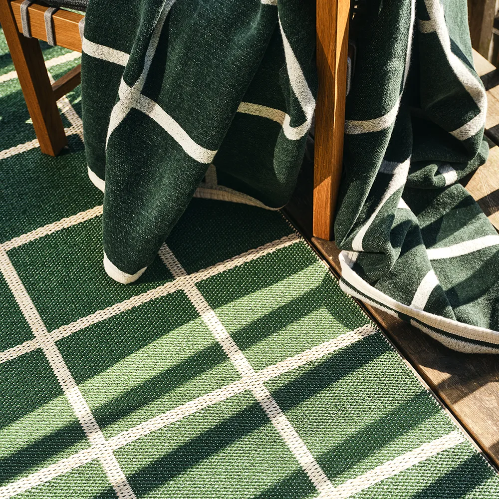 Woven blanket in lambswool Criss Leaf