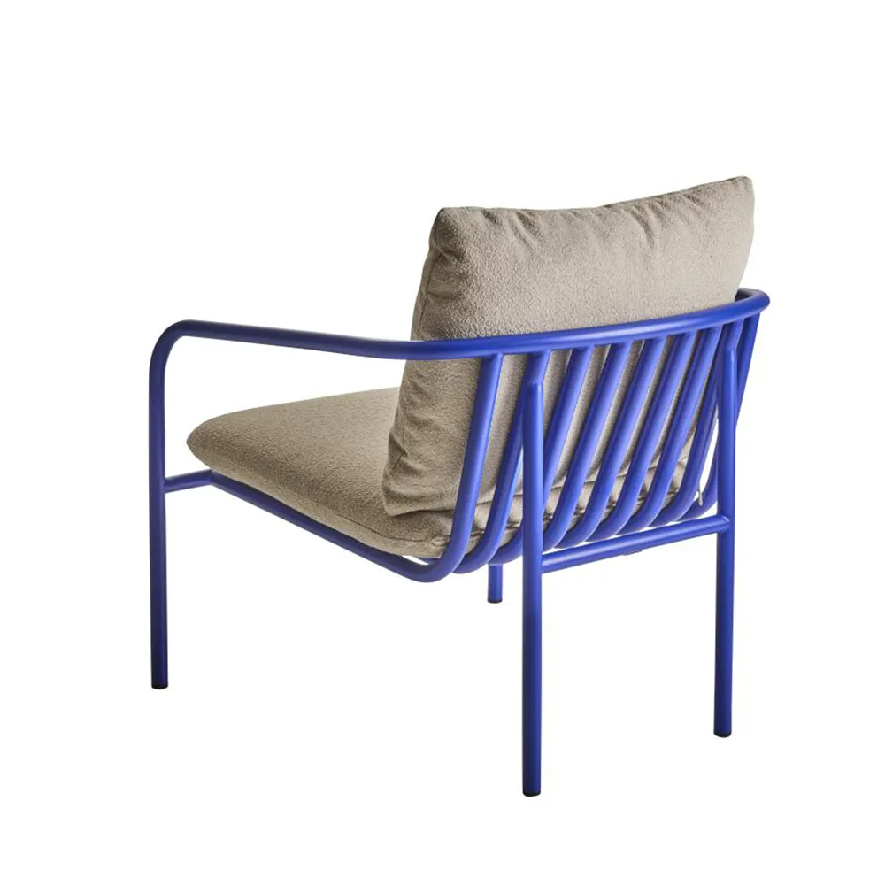 Bendt Armchair Teddy Beige/Indigo Blue