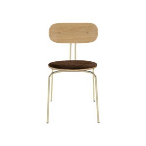 Curious Dining Chair Oak/Brass Teddy Brown