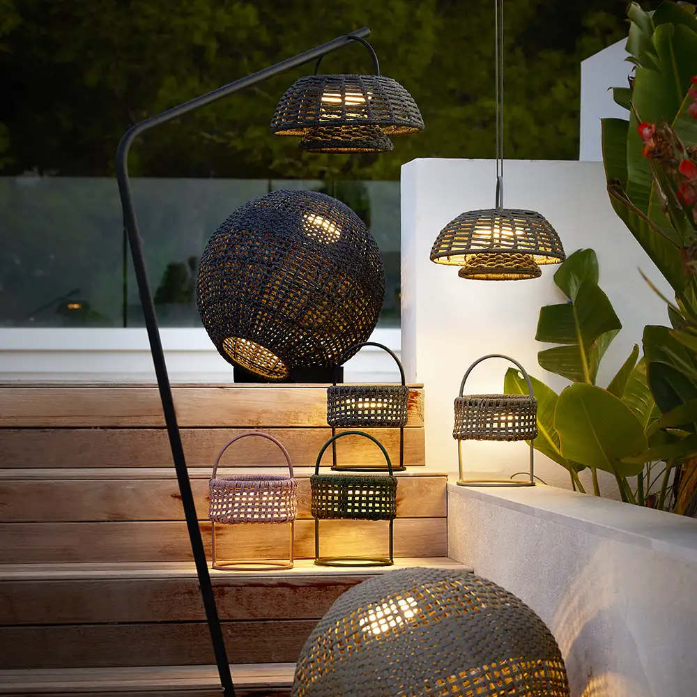 Illusion lamp Taupe, Soft Rope