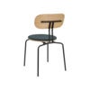 Curious Dining Chair Oak/Black Metal Quantum Blue
