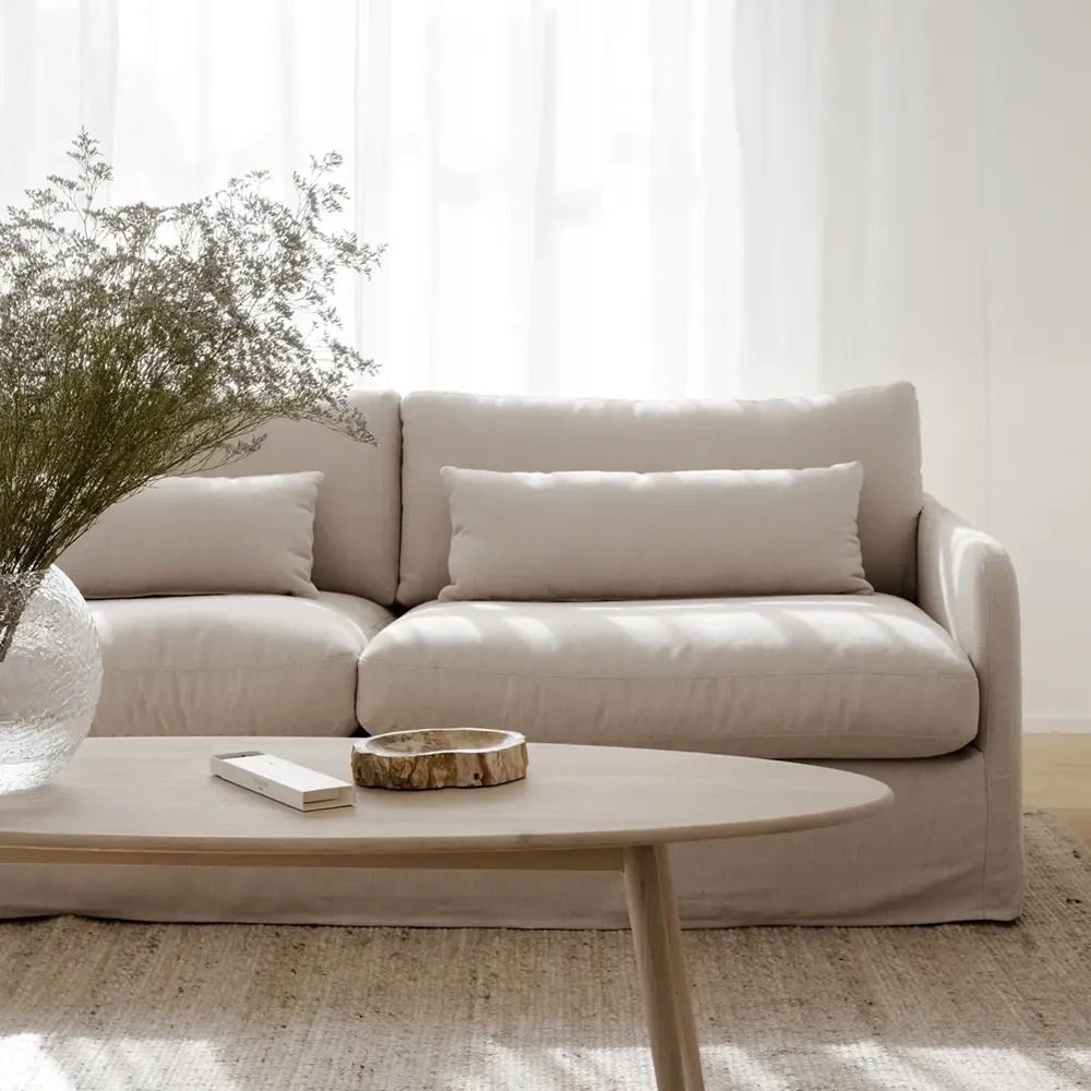 Peyton sofa 3-seater fabric Ursula beige