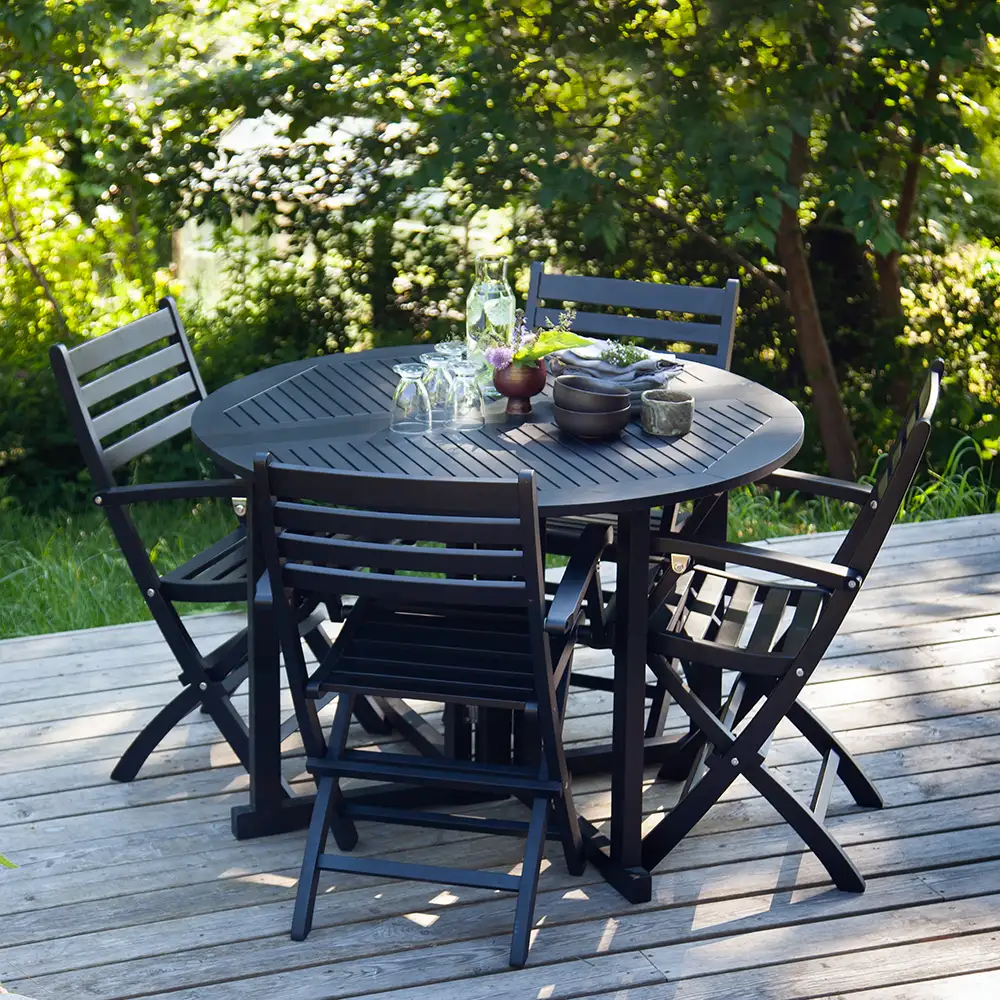 Butterfly balcony table 110 cm black