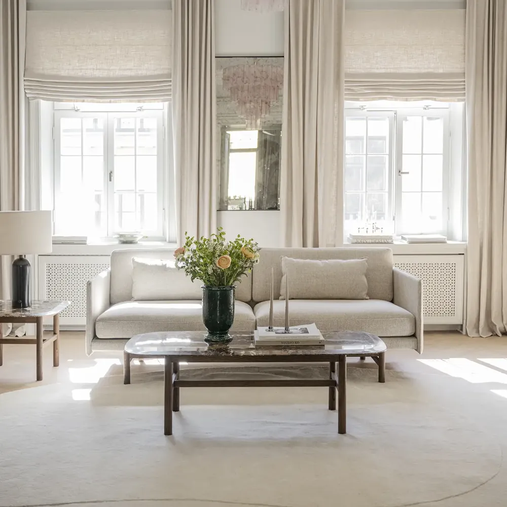 Hammond coffee table 135x62cm brown marble