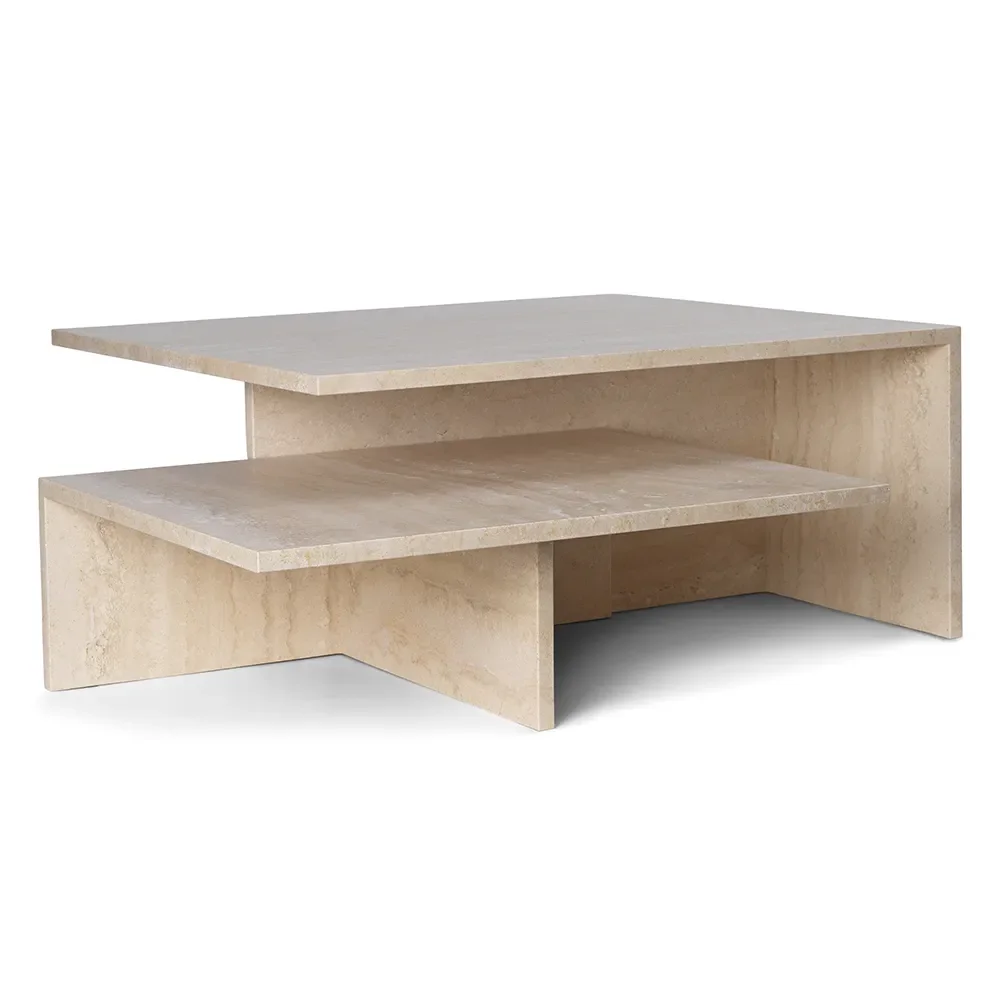 Distinct Grande Duo Tables - Travertine