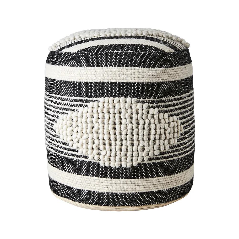 MINNA pouf black/ivory