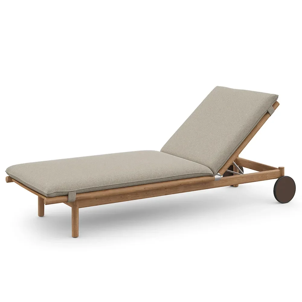 TIBBO sun lounger on wheels BP1 teak 0205 vulcano 0305