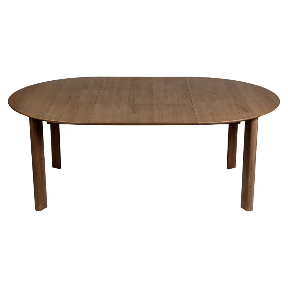 Comfort Circle Dining table with extension Dark Oak
