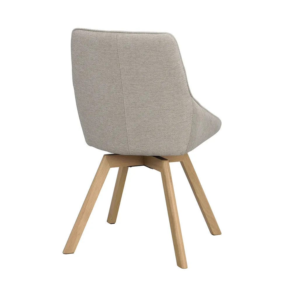 Alison dining chair beige fabric/oak legs