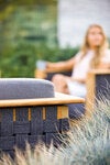 Angle Lounge Armchair Teak Incl Grey Air Touch Cushion Set