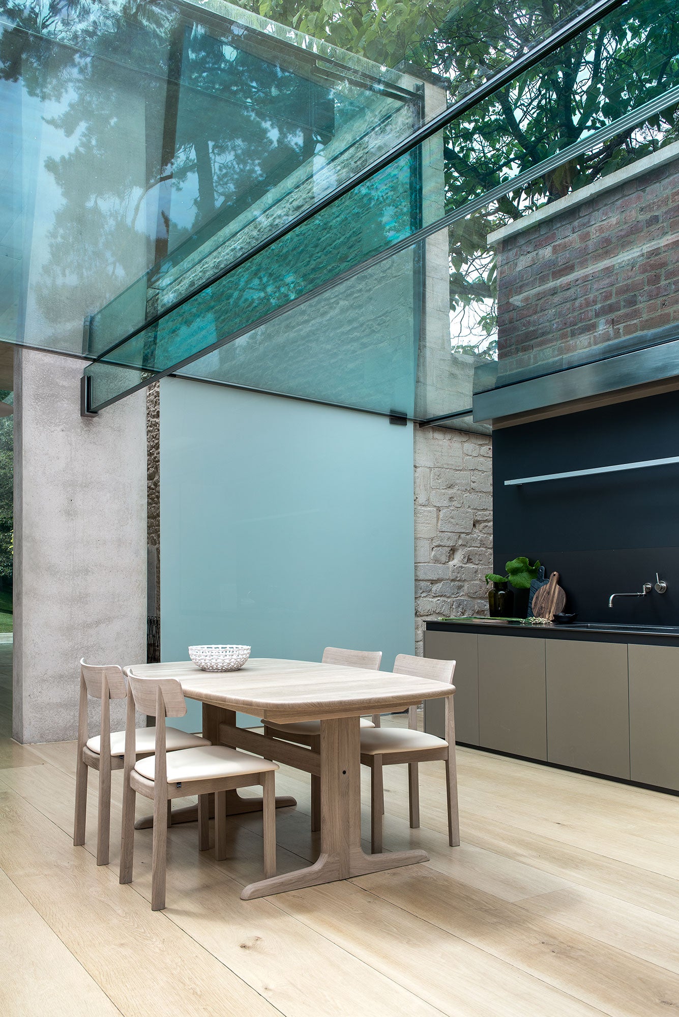 Sm74 Table Oak Solid Soap 165-265X100X73cm