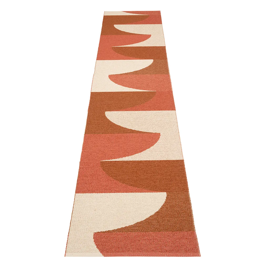 Hill carpet Brick/Rust/Cream 70 x 360cm
