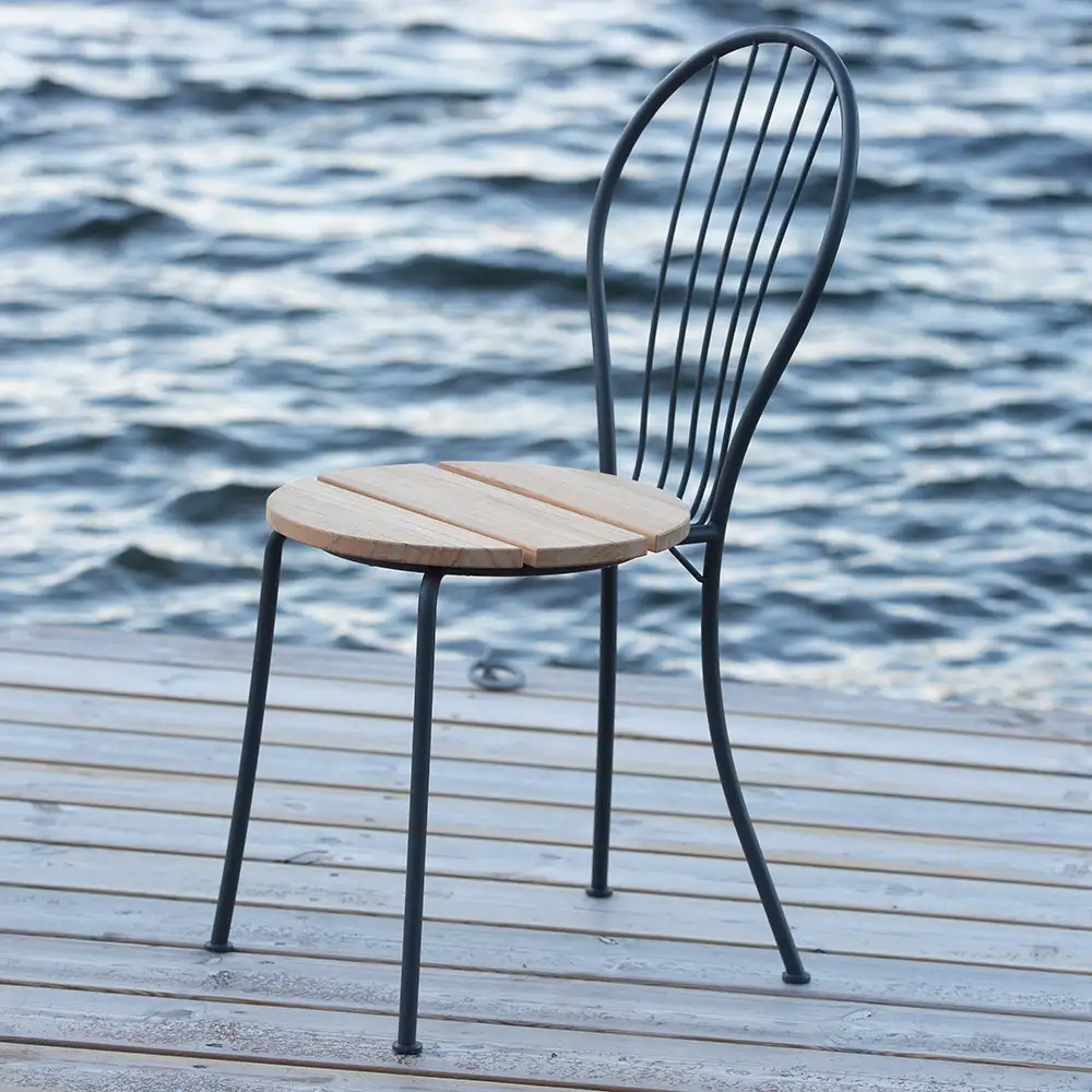Akleja chair teak/grey Grythyttan