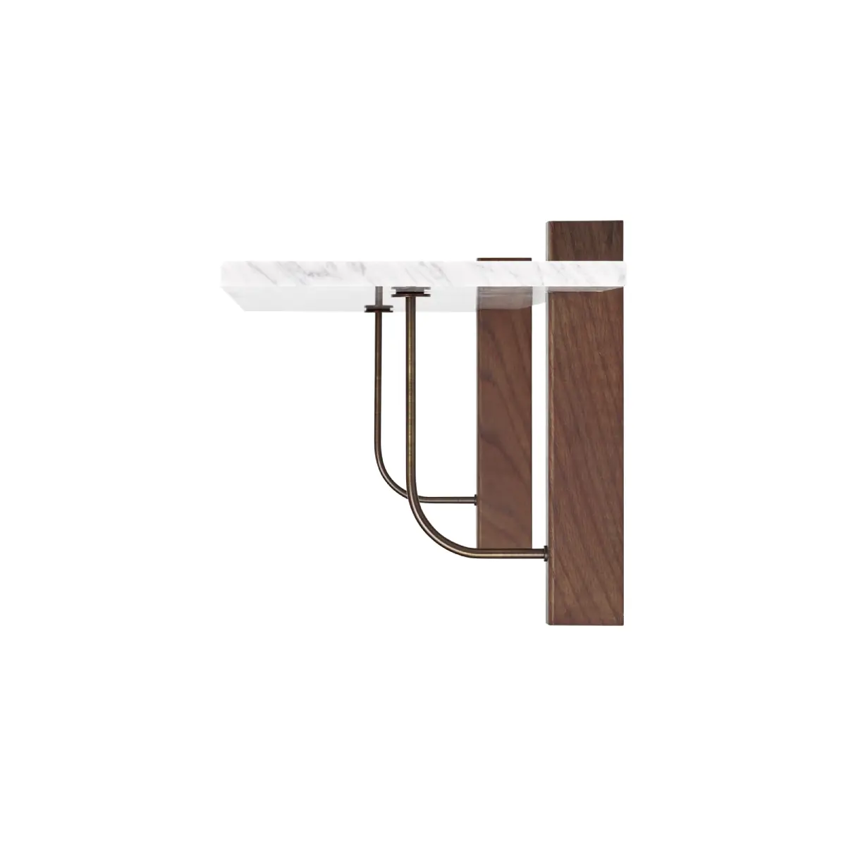 Corbel Shelf Marble/Dark Oak Large