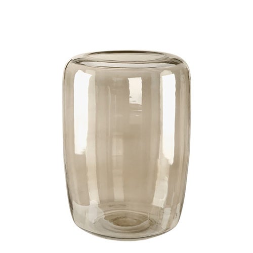 Reef vase in hand-blown glass Ø28 cm Smoke Brown