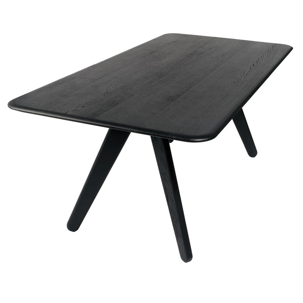 Slab dining table 200 cm black