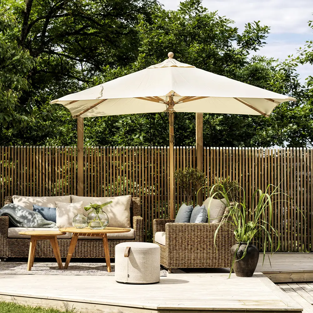 Como wooden parasol 300 x 300 cm FSC natural