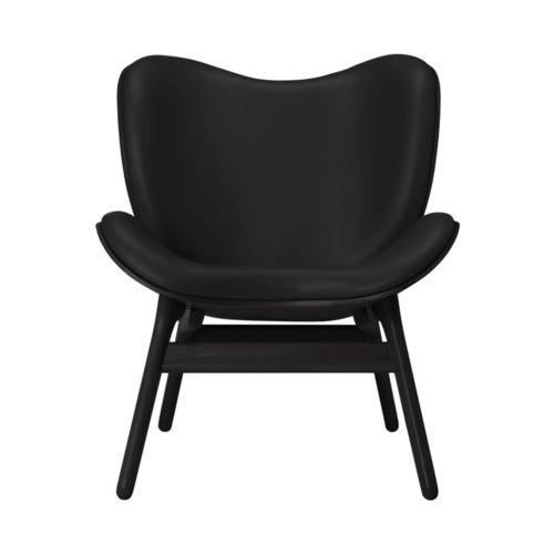 A Conversation Piece Lounge Chair Black Oak/Hope Leather Black