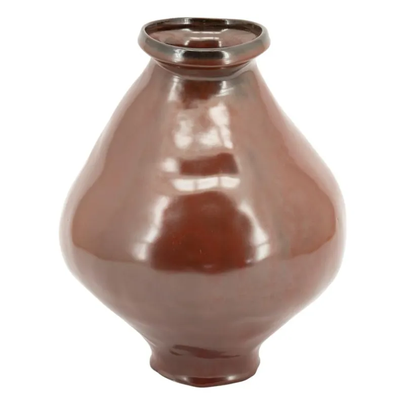 Nendo large Vase 25,3x25,3x33 cm Earthenware Brown