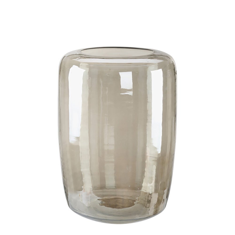 Reef vase in hand-blown glass Ø28 cm Smoke Grey