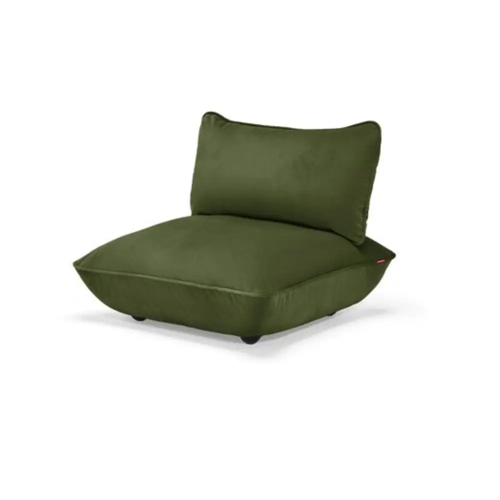 sumo seat velvet sofa module recycled deep green