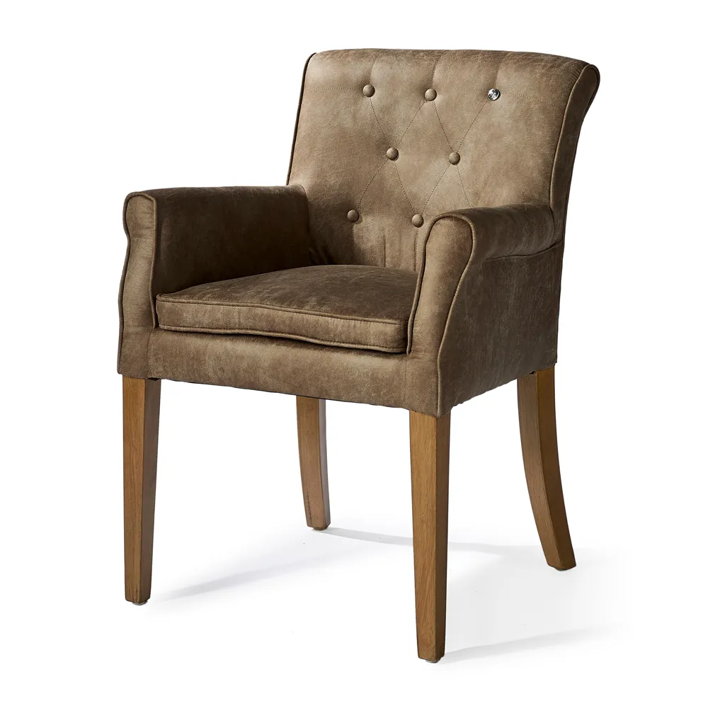 Riviera Maison La Scala dining chair with armrests - coffee | Buy from ...