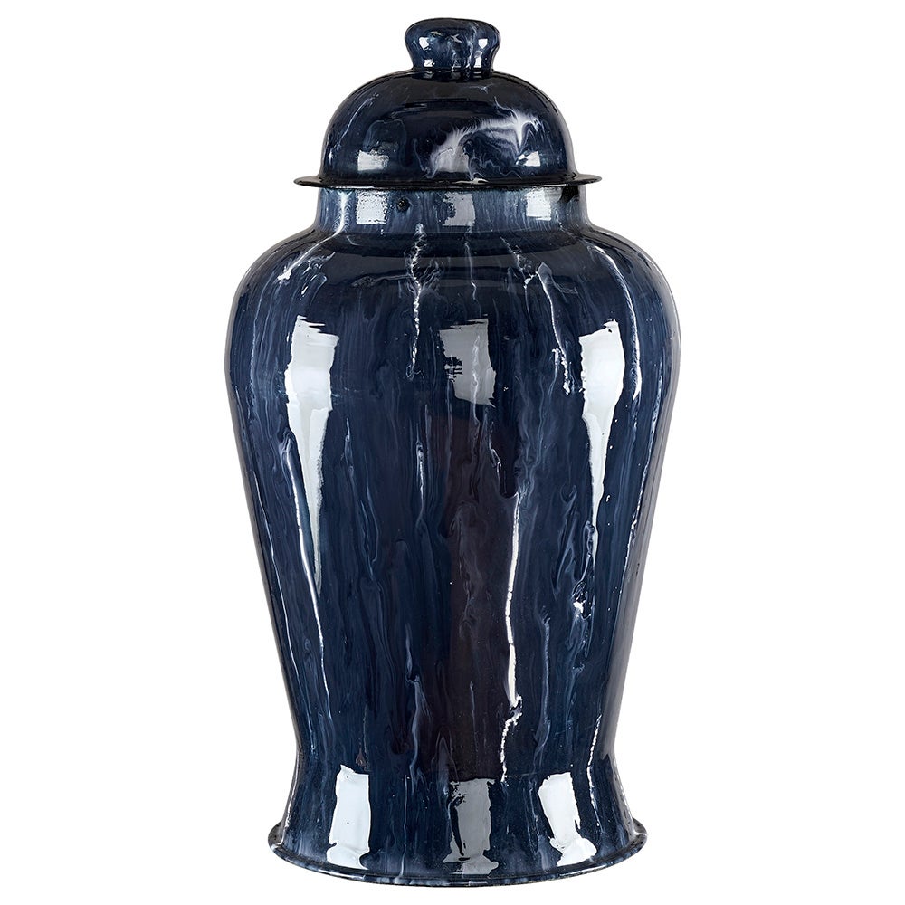 BELMONT metal urn with lid