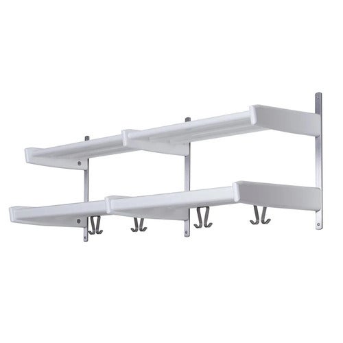 Meja Hat rack 115 cm 2 shelves White lacquered Birch