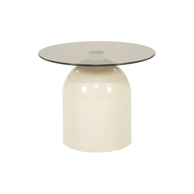 Irona small coffee table 50x50x40 cm glass beige