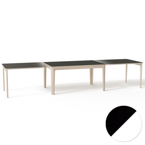 Sm26 Table Black Oak Lacquer/White Laminate 155-308/359X101X74cm