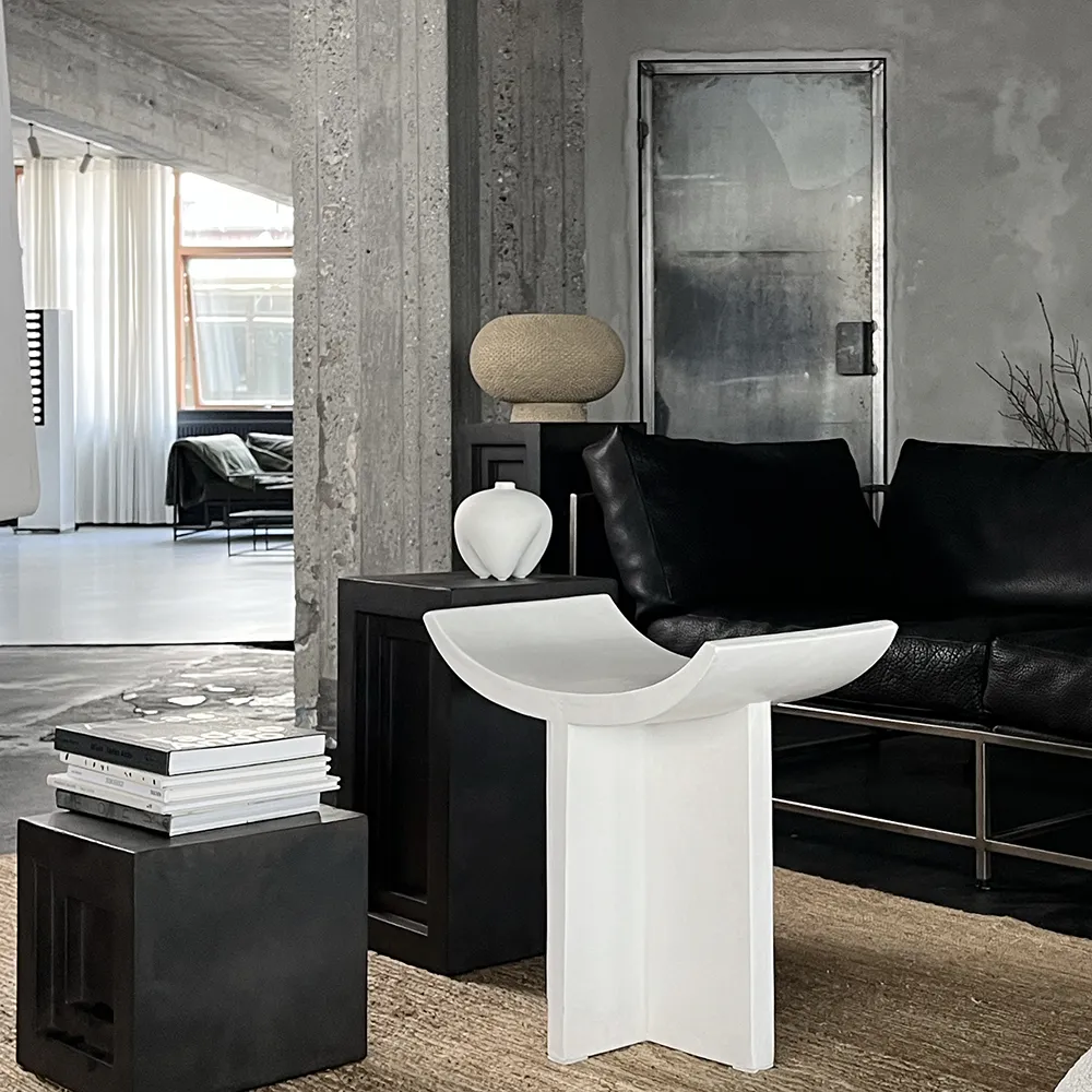 Brutus Stool - Bone White