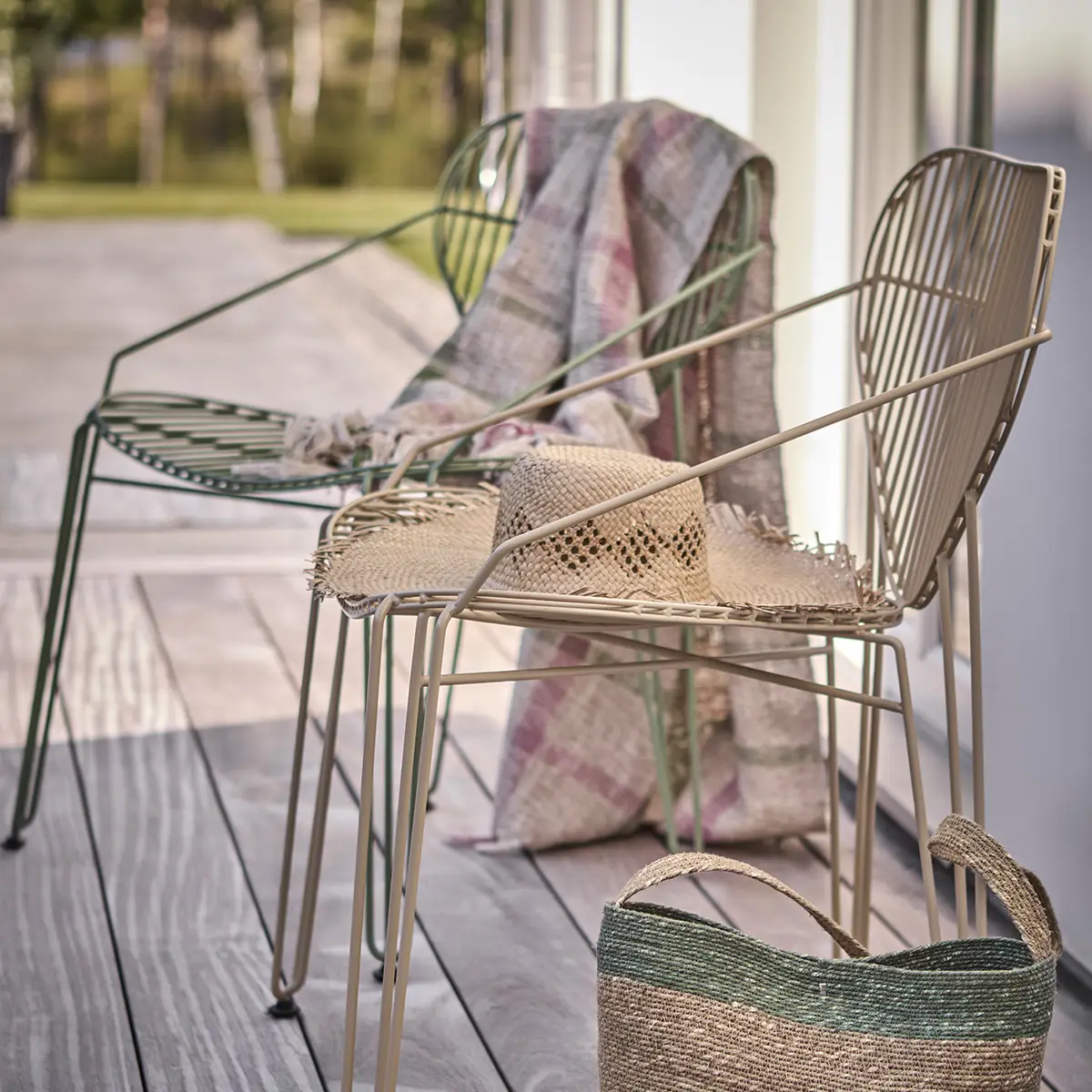 MARSTRAND Chair Green W60xD46xH43/77 cm