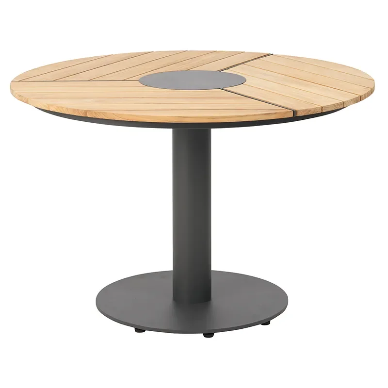Peace Wood dining table 110 cm anthracite / teak