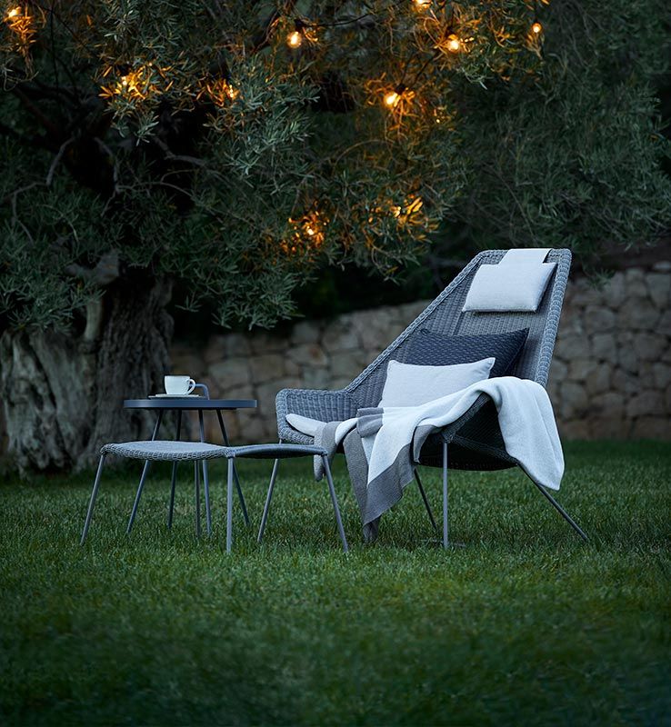 Breeze Footstool Light grey