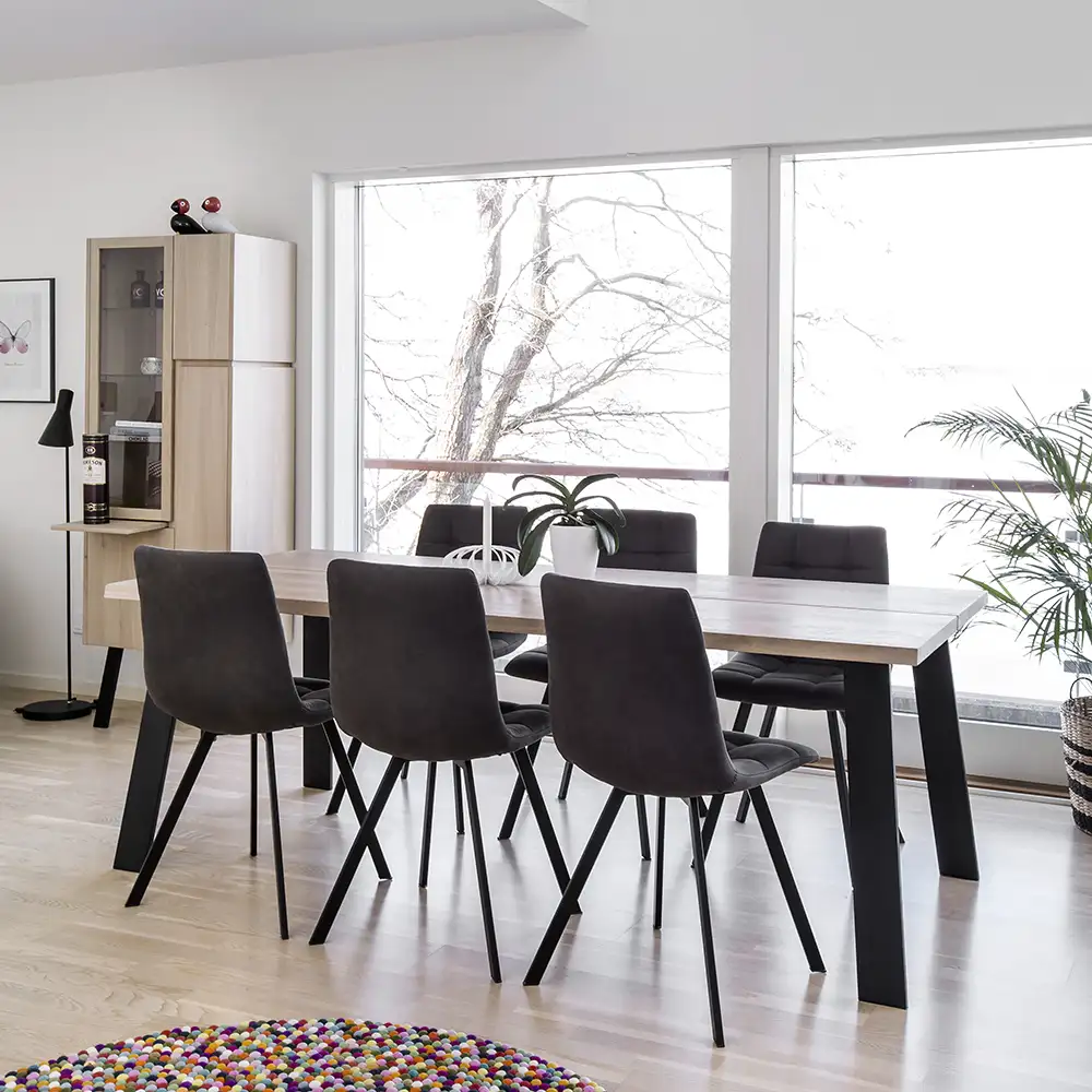 Ruth Dining Chair dark grey 2-pack