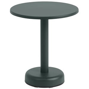 Linear Steel Coffee Table Ø42 cm Dark Green 