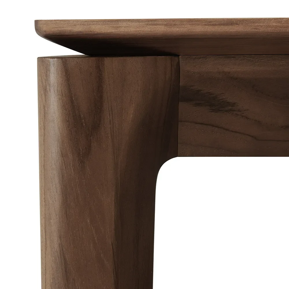 Dining Table 100x240 cm Brown Varnished Teak