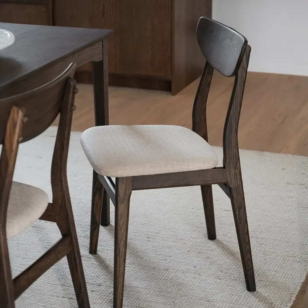 Rodham chair brown oak/beige